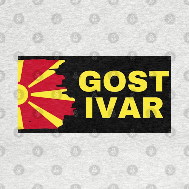 Gostivar City with North Macedonia Flag Design by aybe7elf